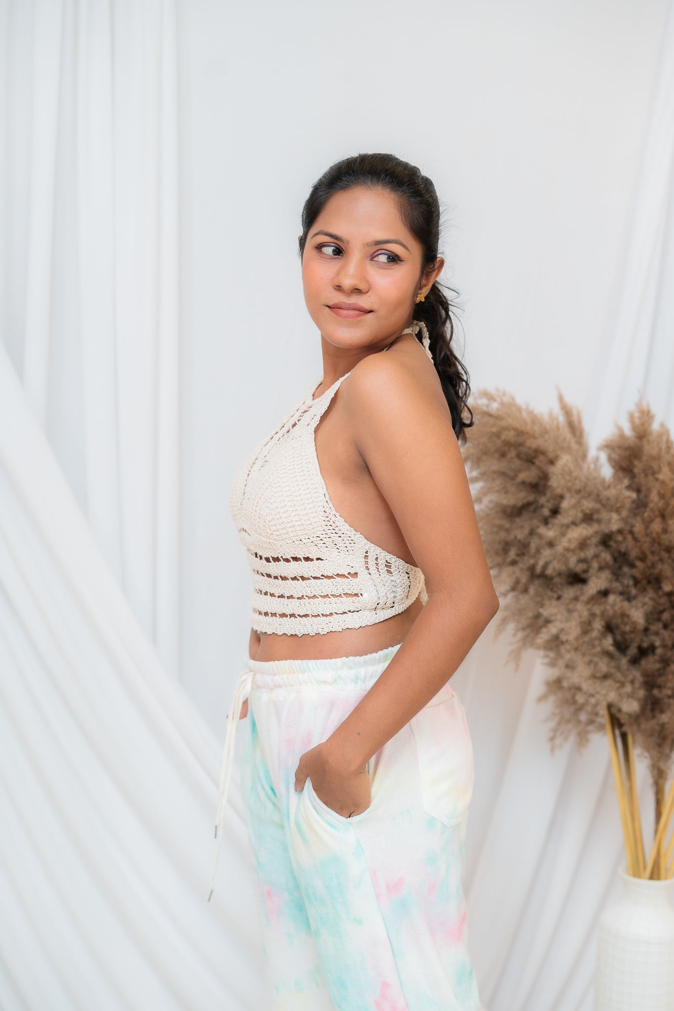 Halter Neck Crochet Top