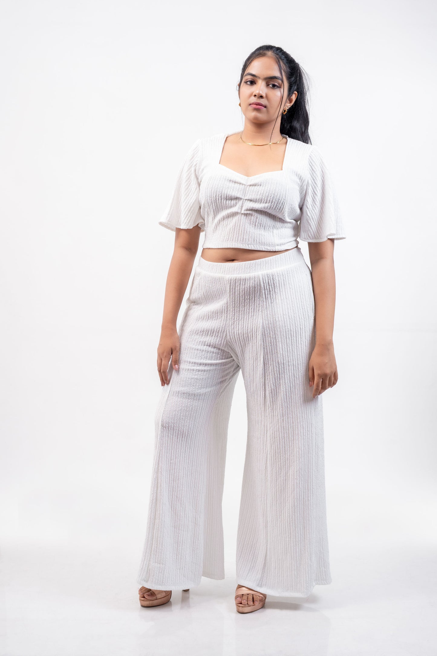 Flared crop top