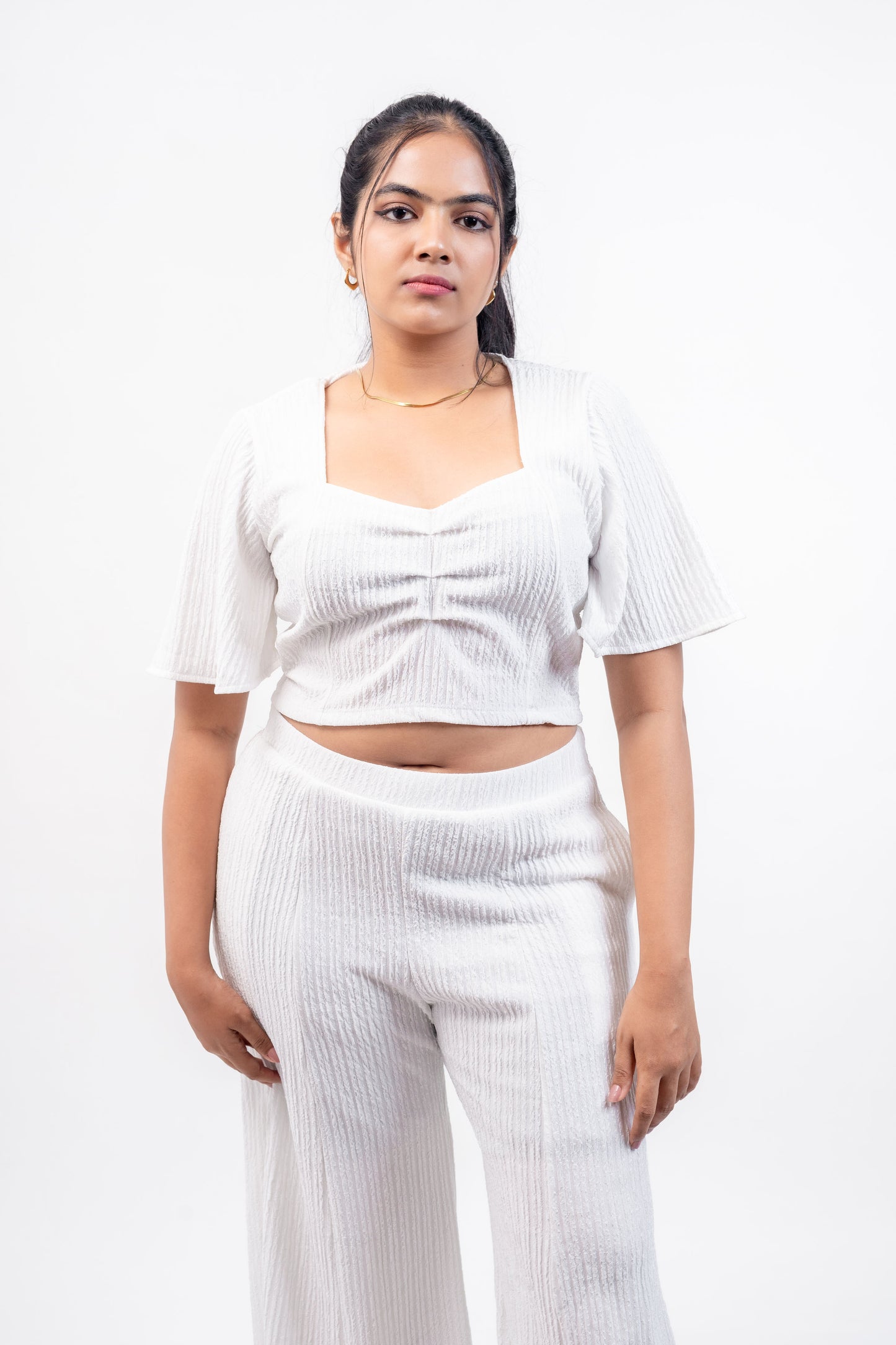 Flared crop top