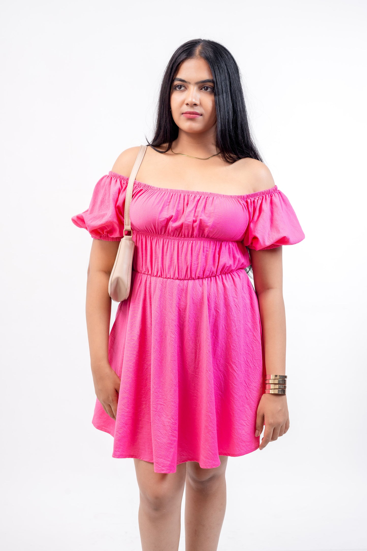 Puff sleeve dress