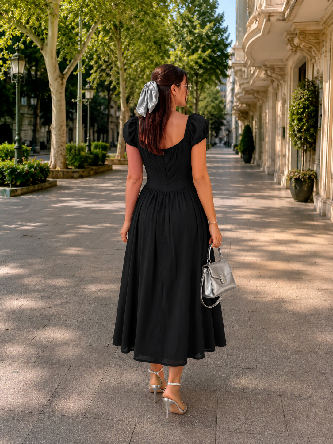 Black Corset button down dress