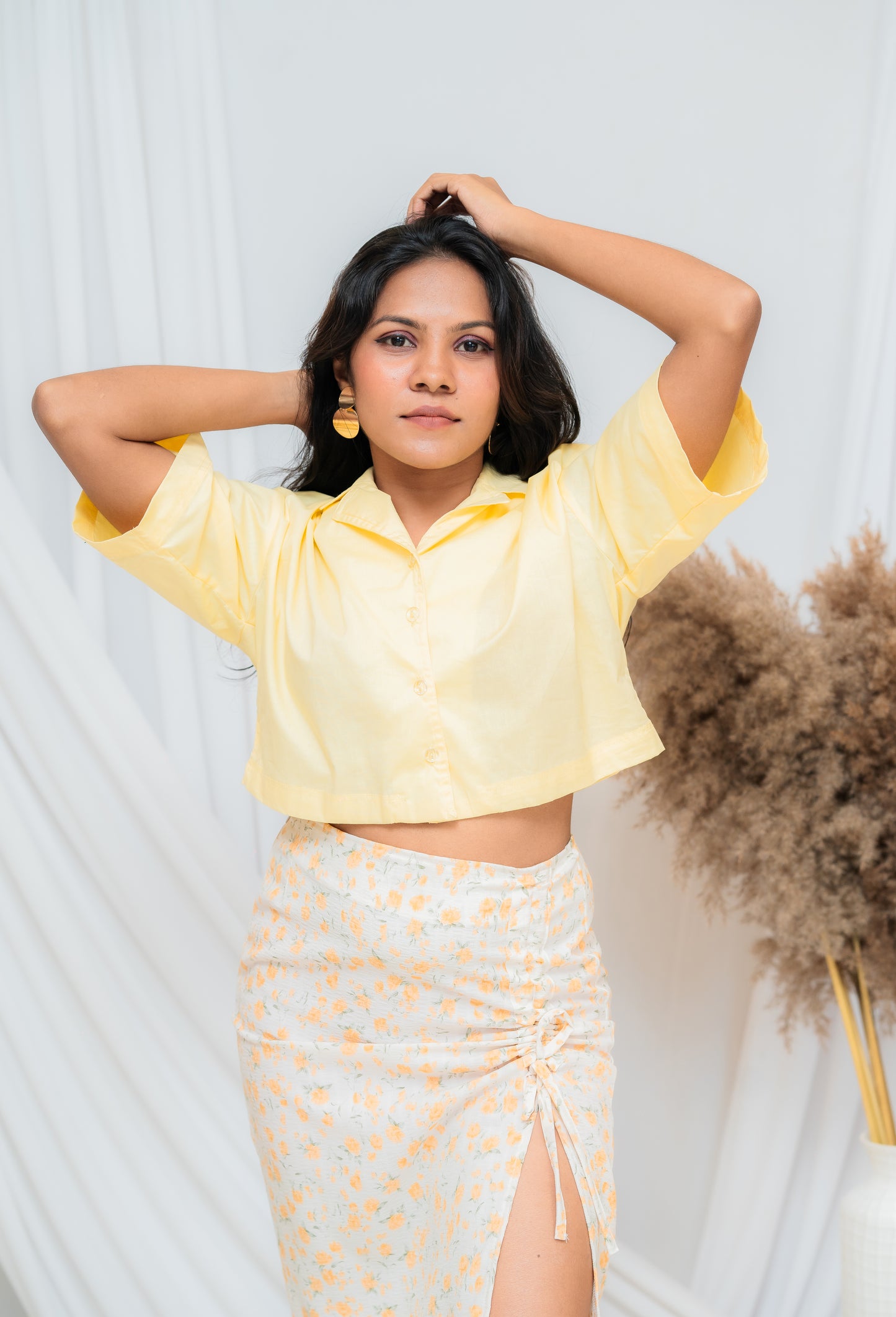 Oversized Crop Shirt