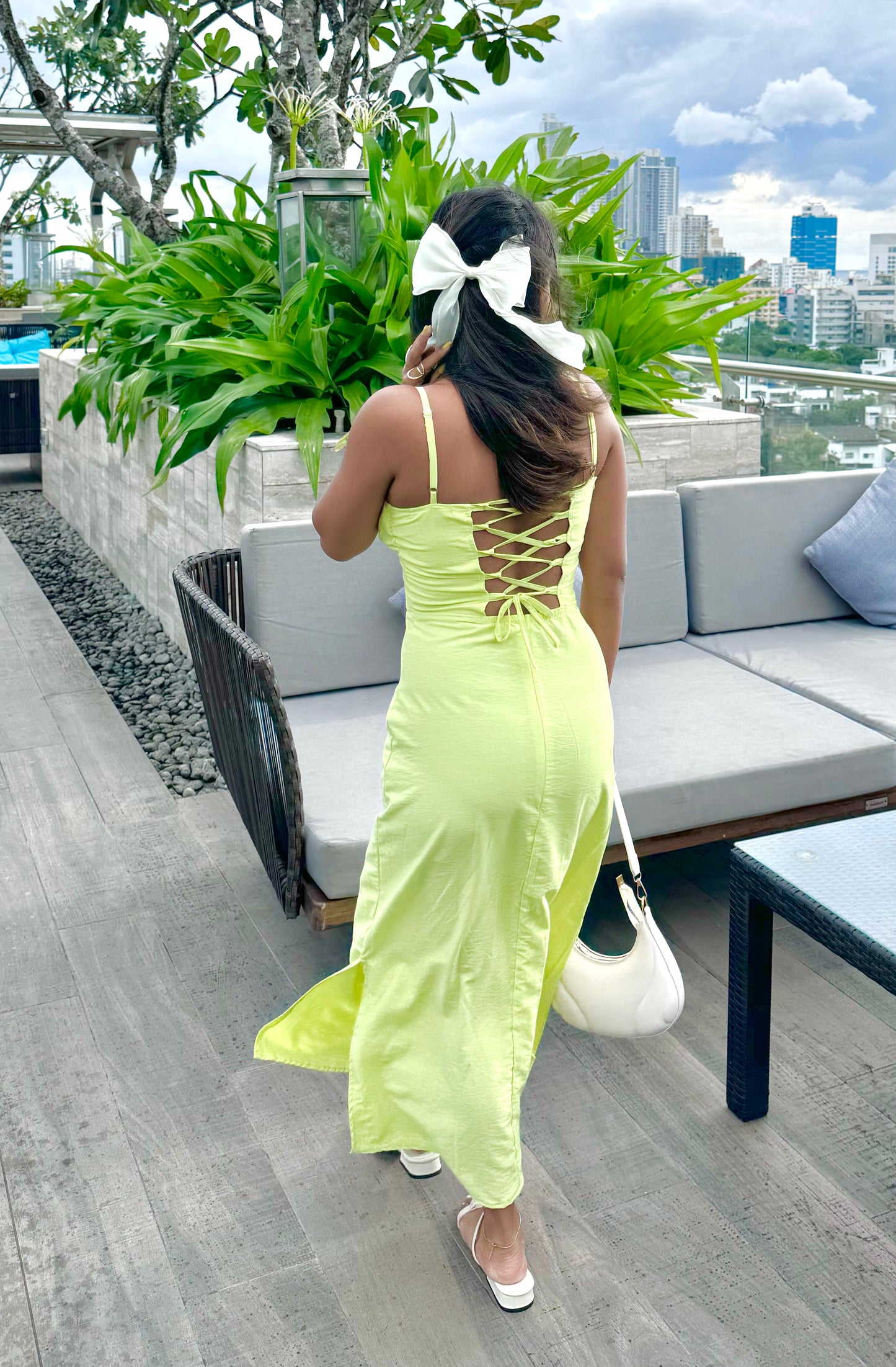 Criss cross back dress