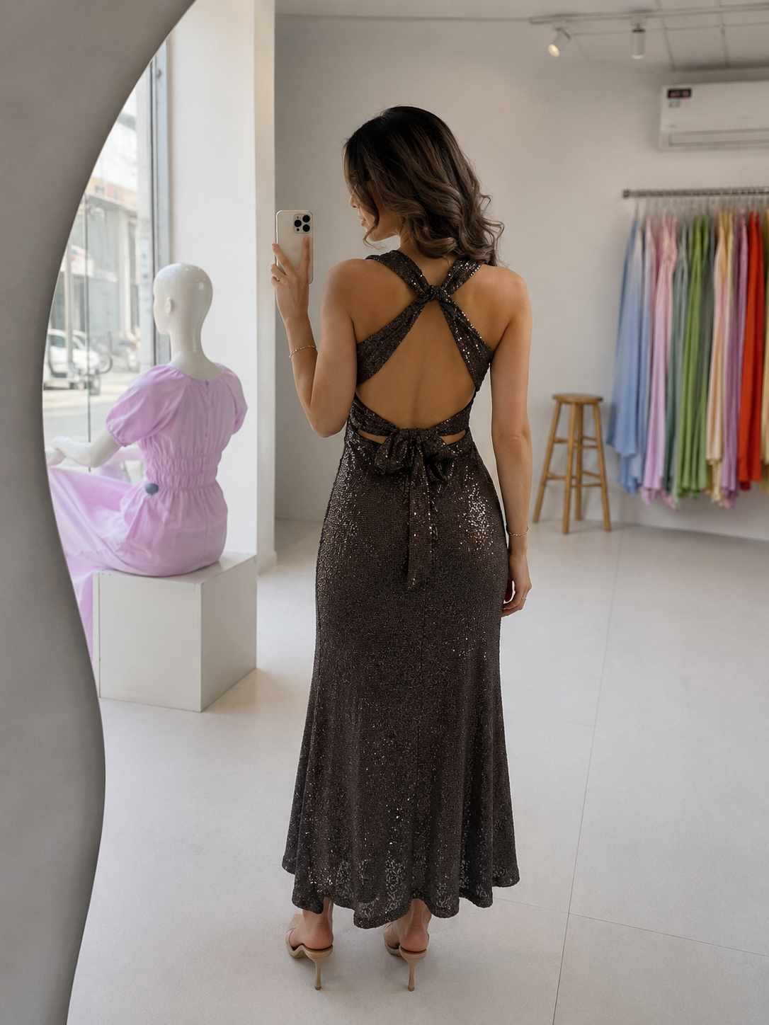 Black Bling Sequin Dress
