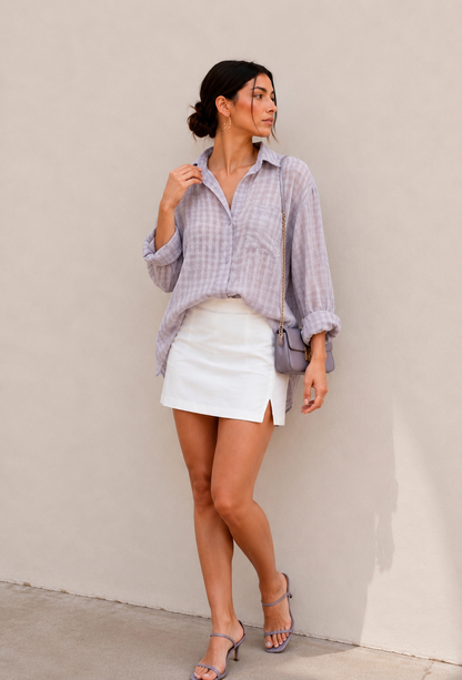 Check Shirt- Grey
