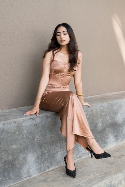 Corset Satin Bodycon Dress