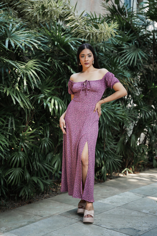 Floral Back Tie Up Dress