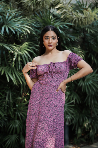 Floral Back Tie Up Dress