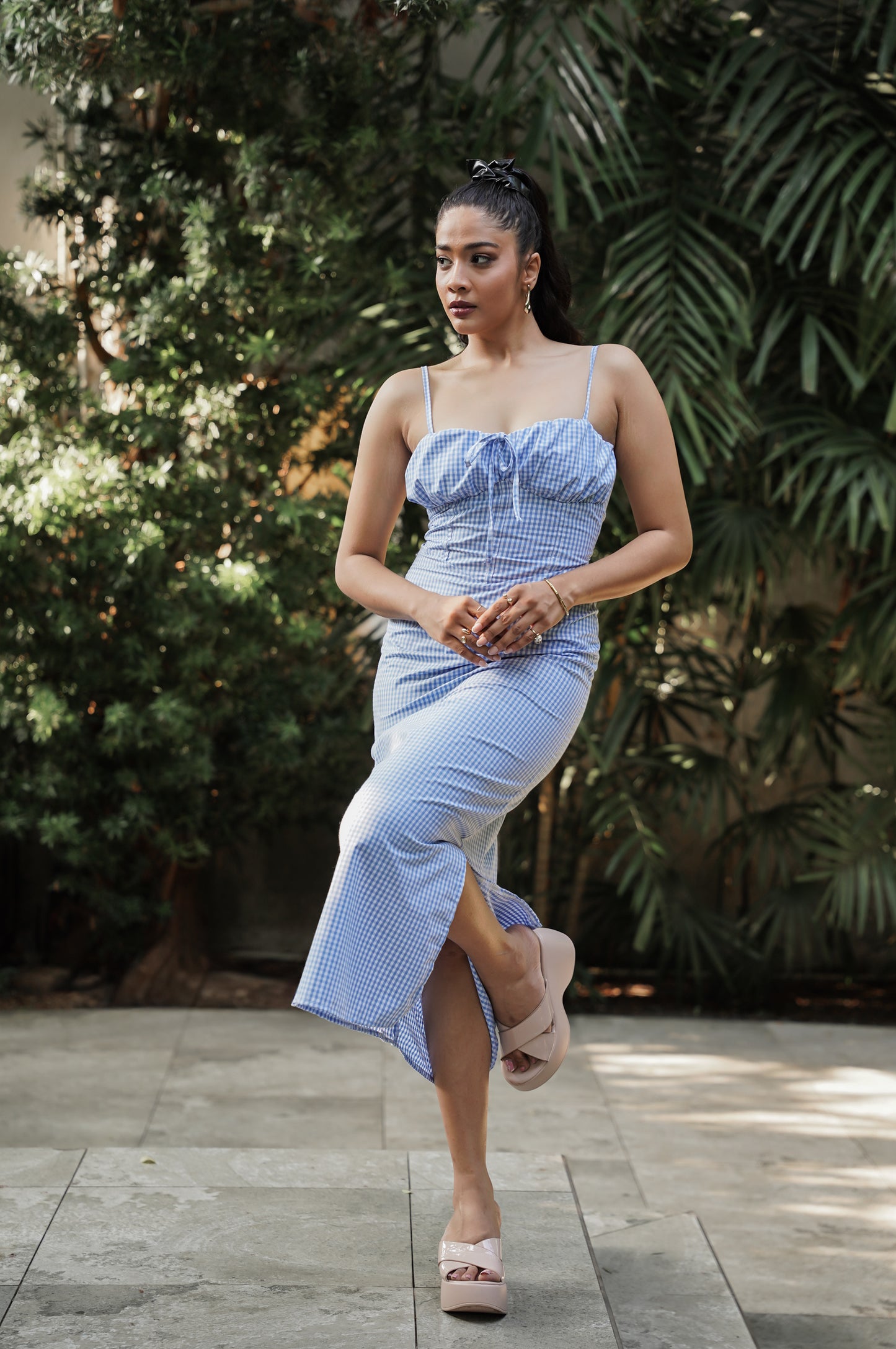 Blue Check Dress