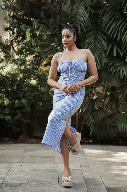 Blue Check Dress