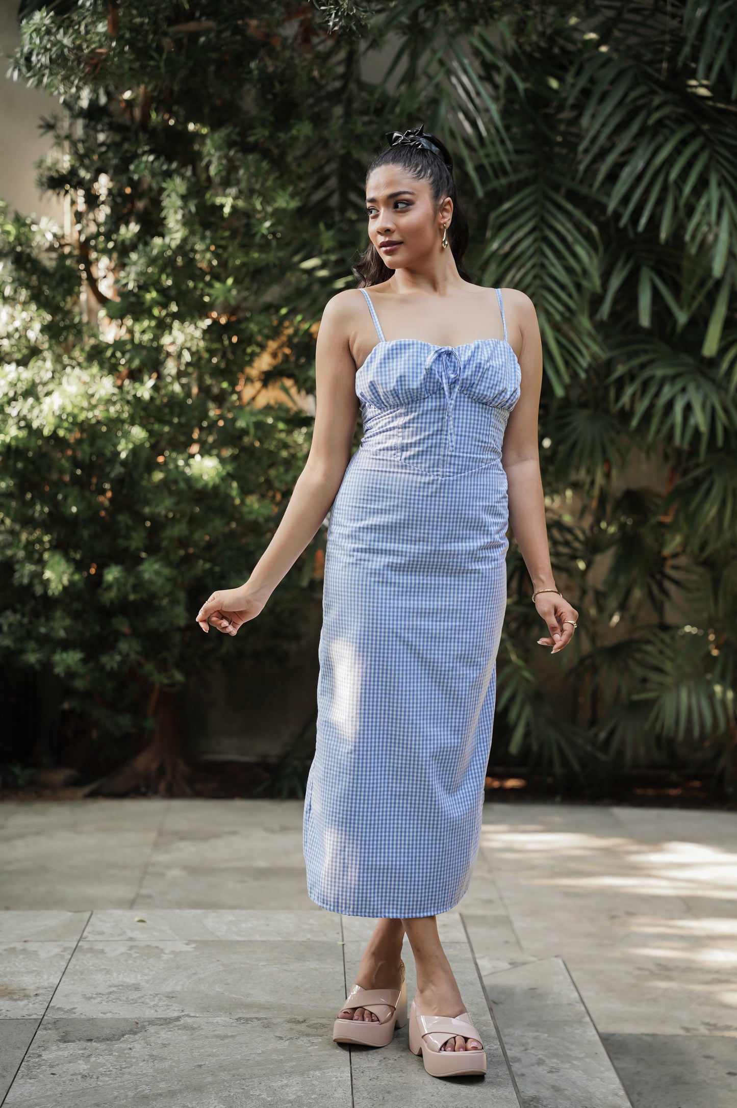 Blue Check Dress