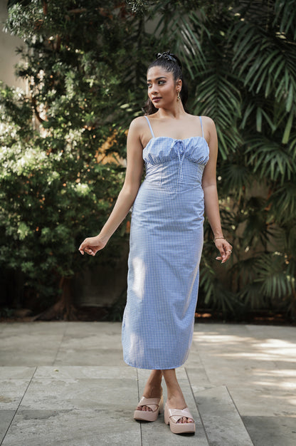Blue Check Dress