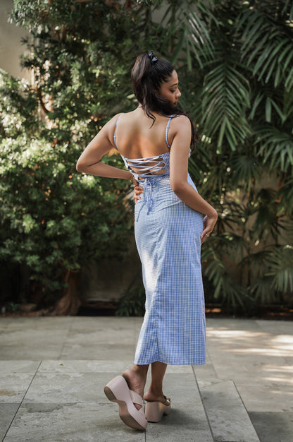 Blue Check Dress