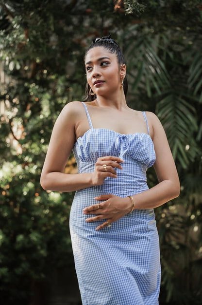 Blue Check Dress