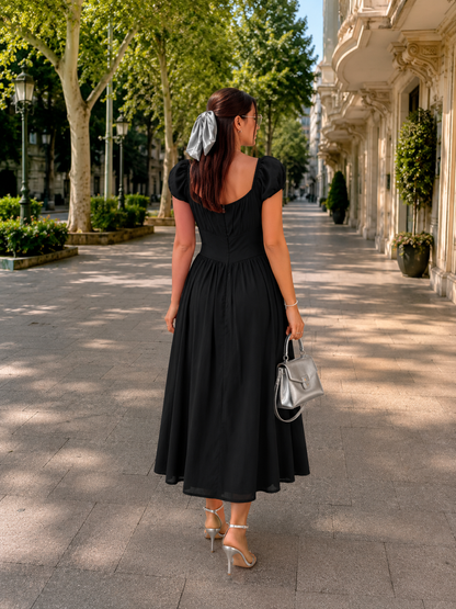 Black Corset button down dress