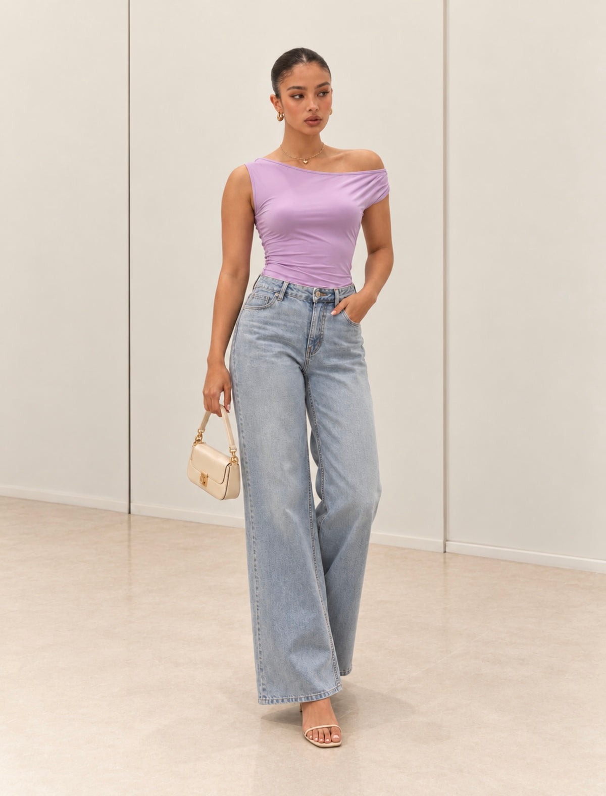 Sky Wash Wide-Leg Jeans