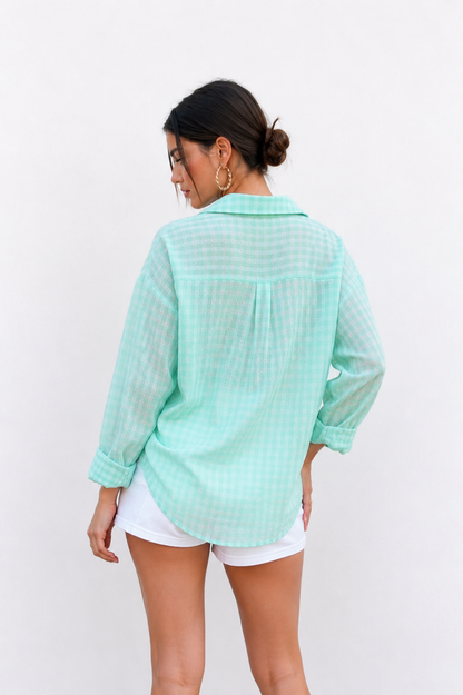 Check Shirt - Mint Green