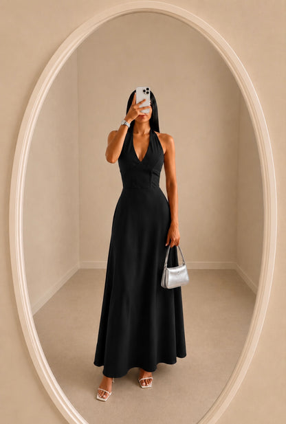 Black Tie Up Dress