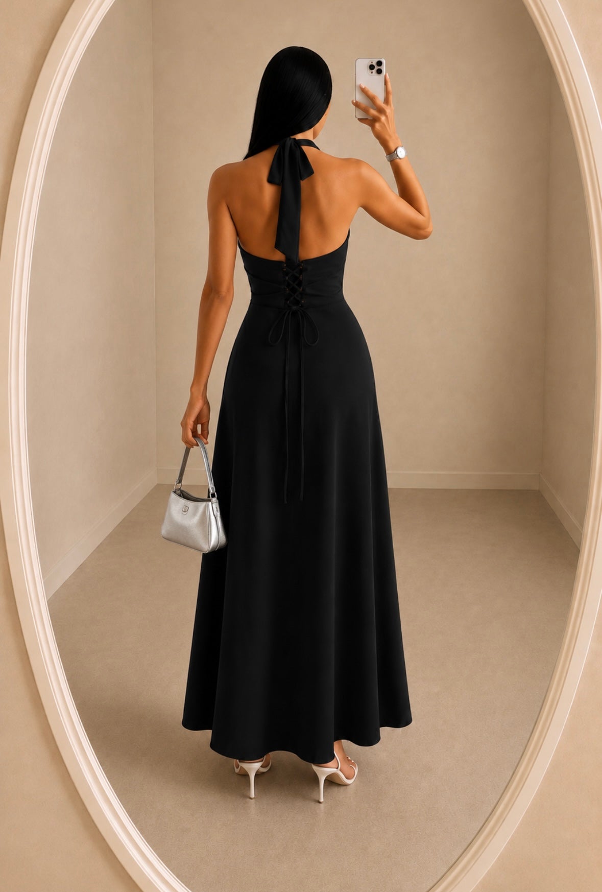 Black Tie Up Dress